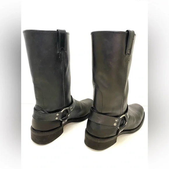 Harley-Davidson Mens Hustin 11-Inch Pull-On Harness Motorycle Black Boots D95354